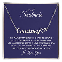 Heart Name Necklace - For Soulmate By My Side