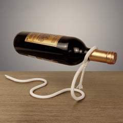 Suspended Rope Wine Bottle Holder